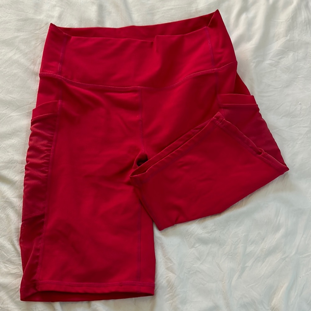Fabletics Hot Pink Powerhold Biker Shorts